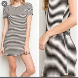 Brandy💓Melville striped Janelle Rib Bodycon Dress